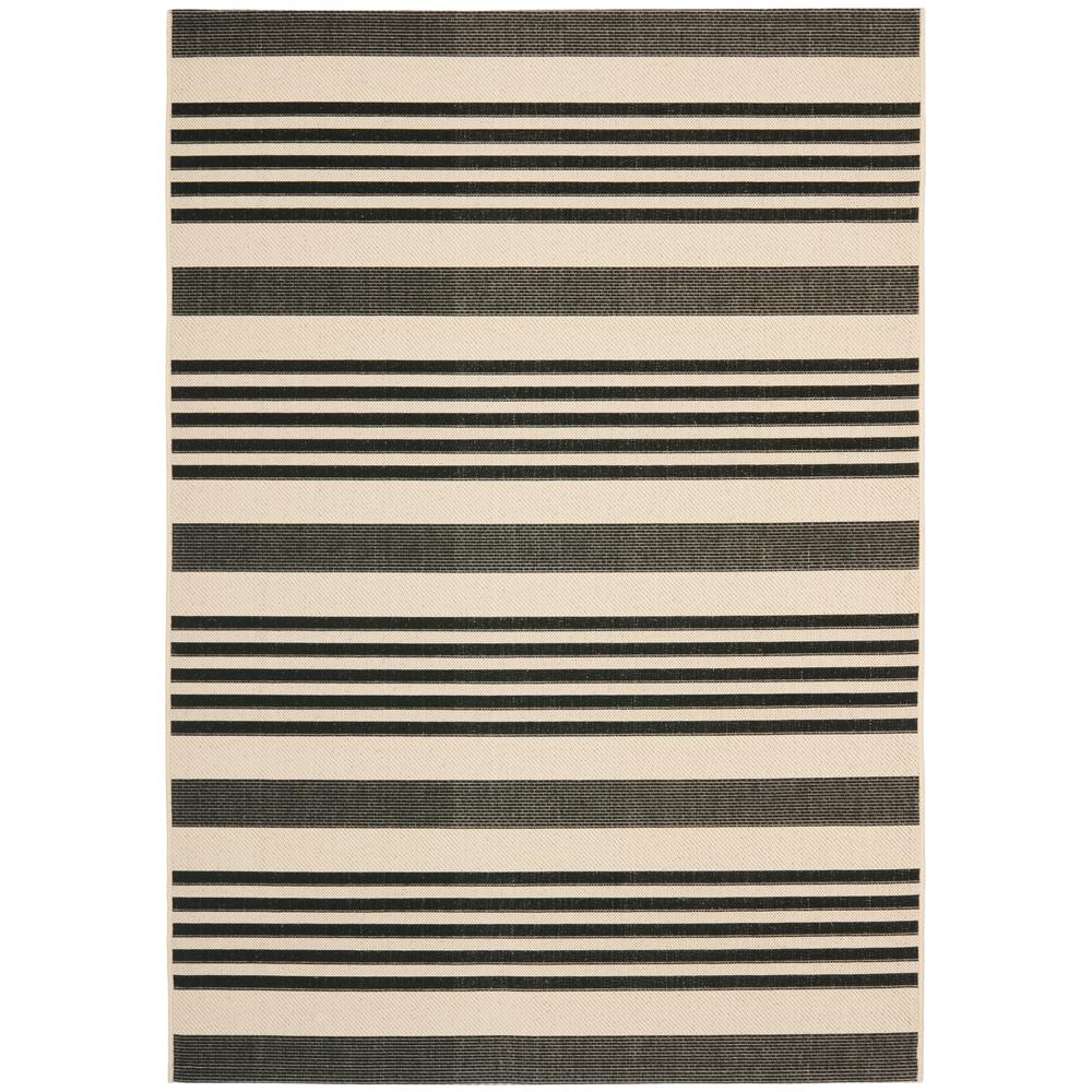 Safavieh Courtyard Black Bone 4 Ft X 6 Ft Indoor Outdoor Area