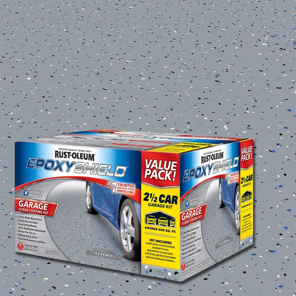 RustOleum EpoxyShield 2 gal. Gray 2Part HighGloss Epoxy Garage Floor