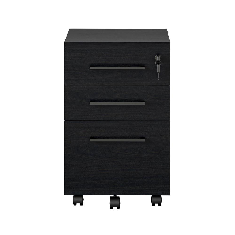 Ameriwood Home 3 Drawer Zeetah Black Oak File Cabinet Hd66475 The Home Depot