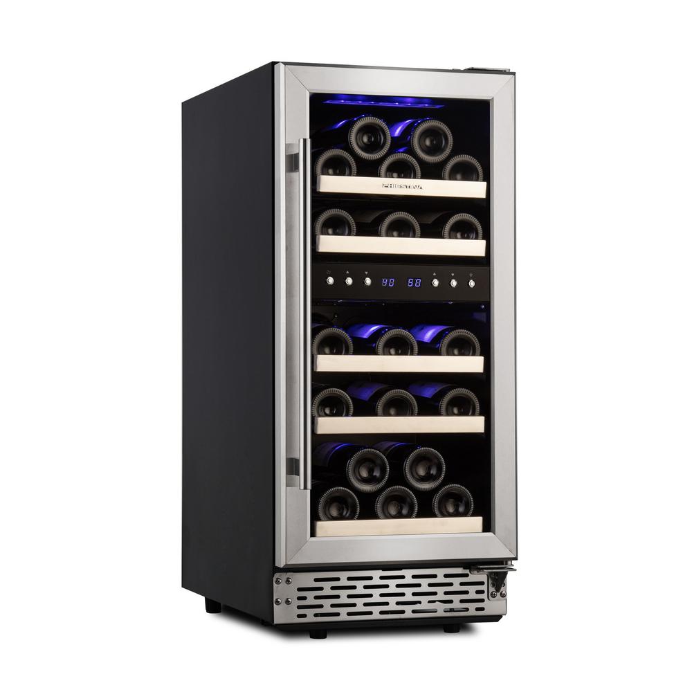 Phiestina 15 in. BuiltIn or FreeStanding 29 Bottle Wine Cooler