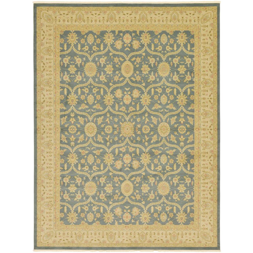 Unique Loom Heritage Blue 12 ft. x 16 ft. Area Rug3125601 The Home Depot