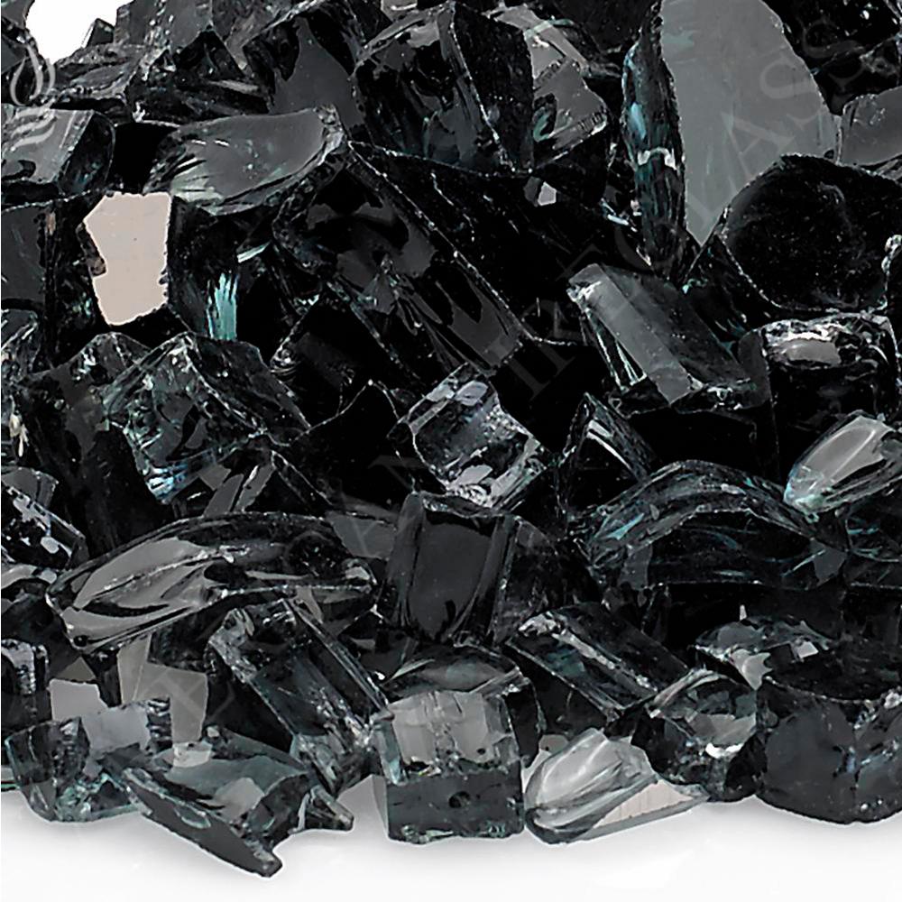American Fire Glass 1/4 in. Black Reflective Fire Glass 10 lbs. BagAFFBLKRF10 The Home Depot