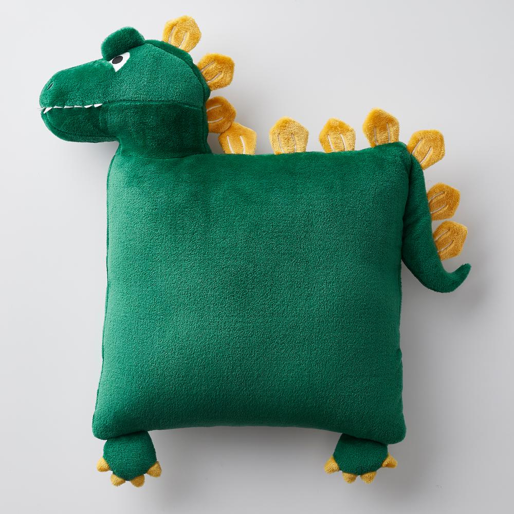 The Company Store Plush Dino Character Green 18 in. Square Pillow38263