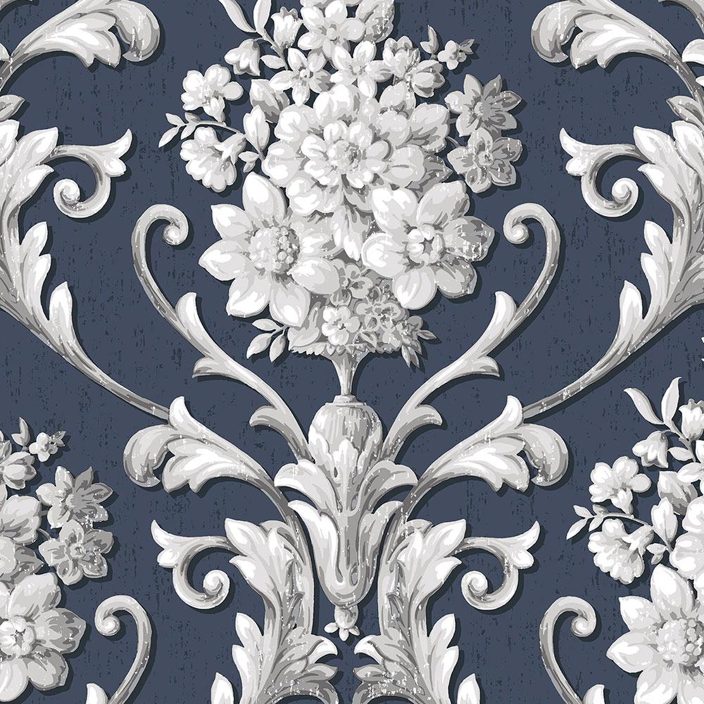 Floral Damask WallpaperCS35627 The Home Depot