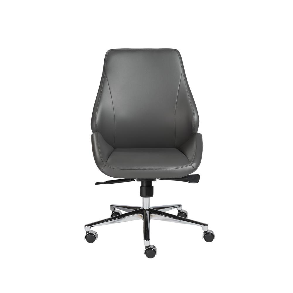 Eurostyle Bergen Gray Armless Low Back Office Chair 00470gry The