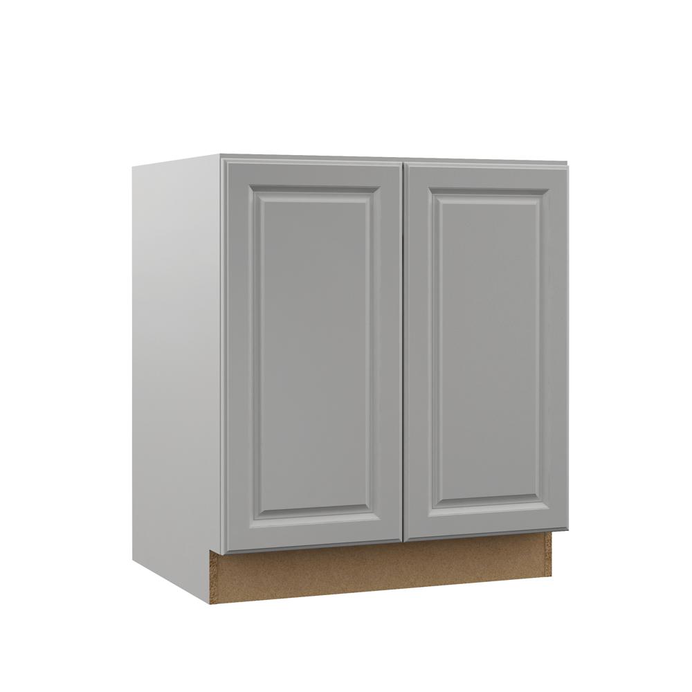 Hampton Bay Designer Series Elgin Assembled 30x34 5x23 75 In Full Height Door Base Kitchen Cabinet Heron Gray