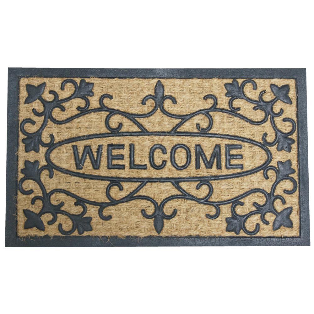 Rubber Cal Welcome To Our House 18 In X 30 In Rubber Door Mat 10