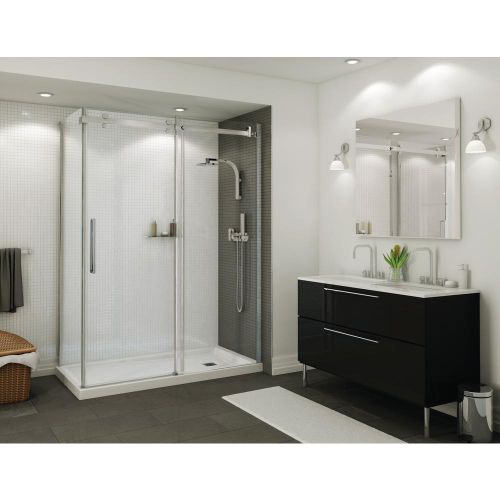 Maax Halo 34 In X 48 In X 79 In Frameless Corner Sliding Shower