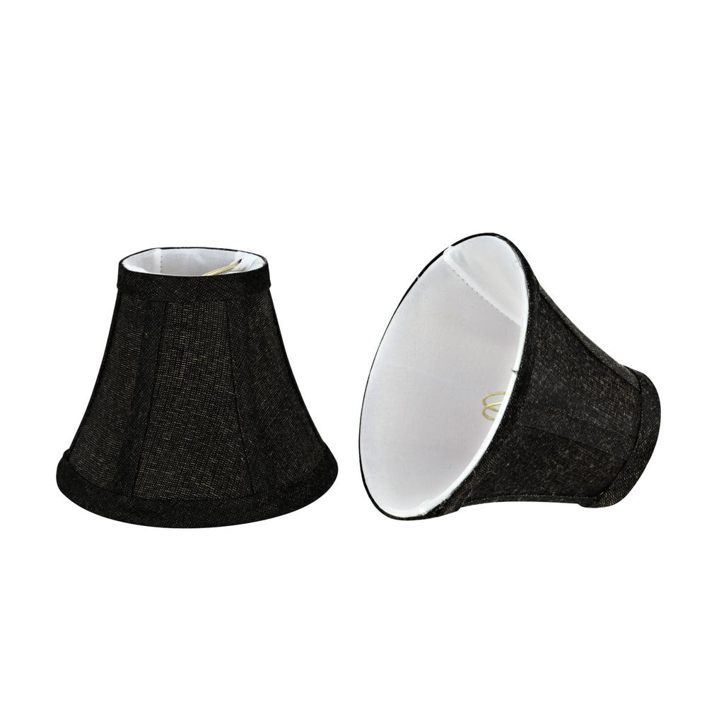 Aspen Creative Corporation 6 In X 5 2 Tone Black Bell Lamp Shade Pack