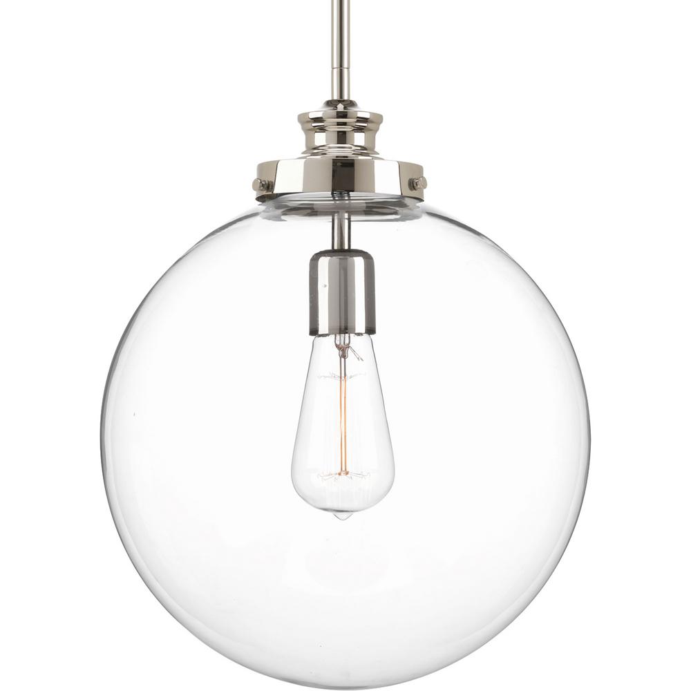 Progress Lighting Penn 12 In 1 Light Polished Nickel Large Pendant Progress Lighting Penn 12 In 1 Light Polished Nickel Large Pendant With Clear Gl