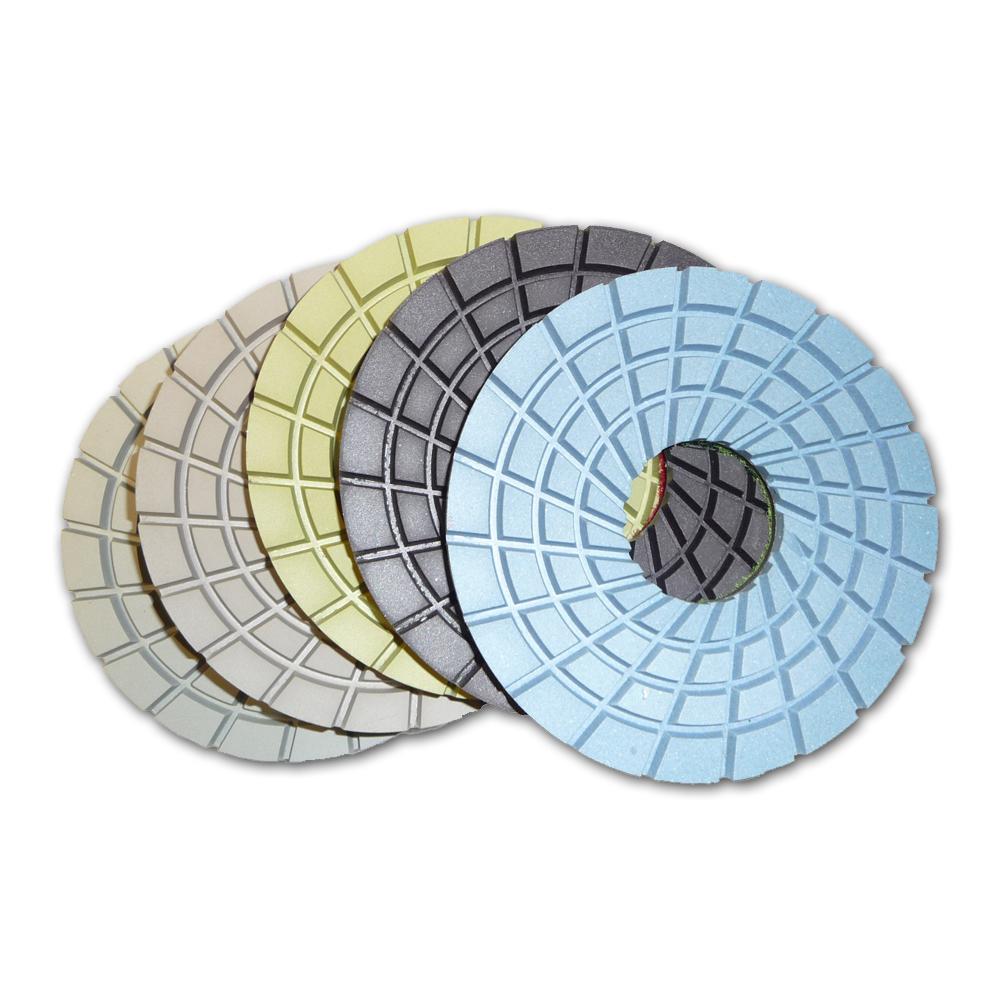 5 in. ConShine Dry Diamond Polishing Pads 5Step Step Set of 5 (1 for