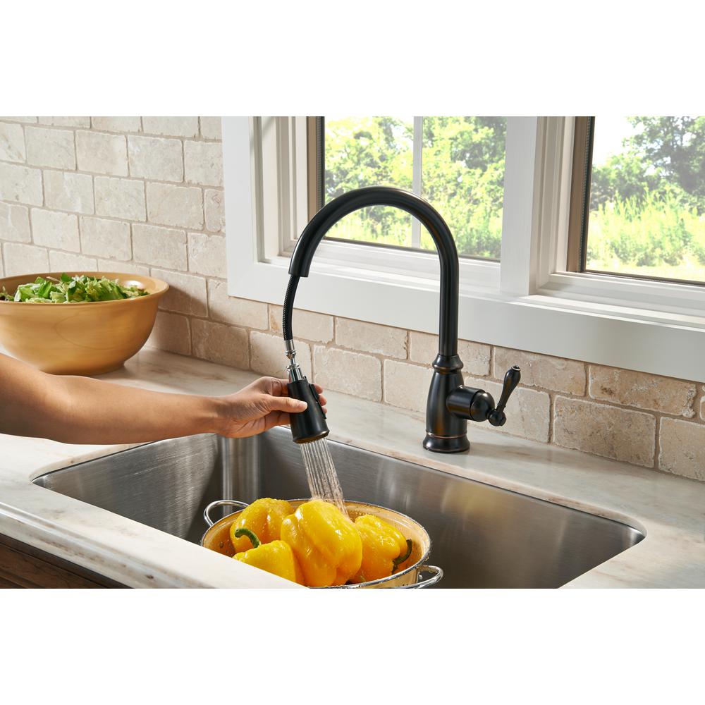 Pfister Canton Single Handle Pull Down Sprayer Kitchen Faucet In