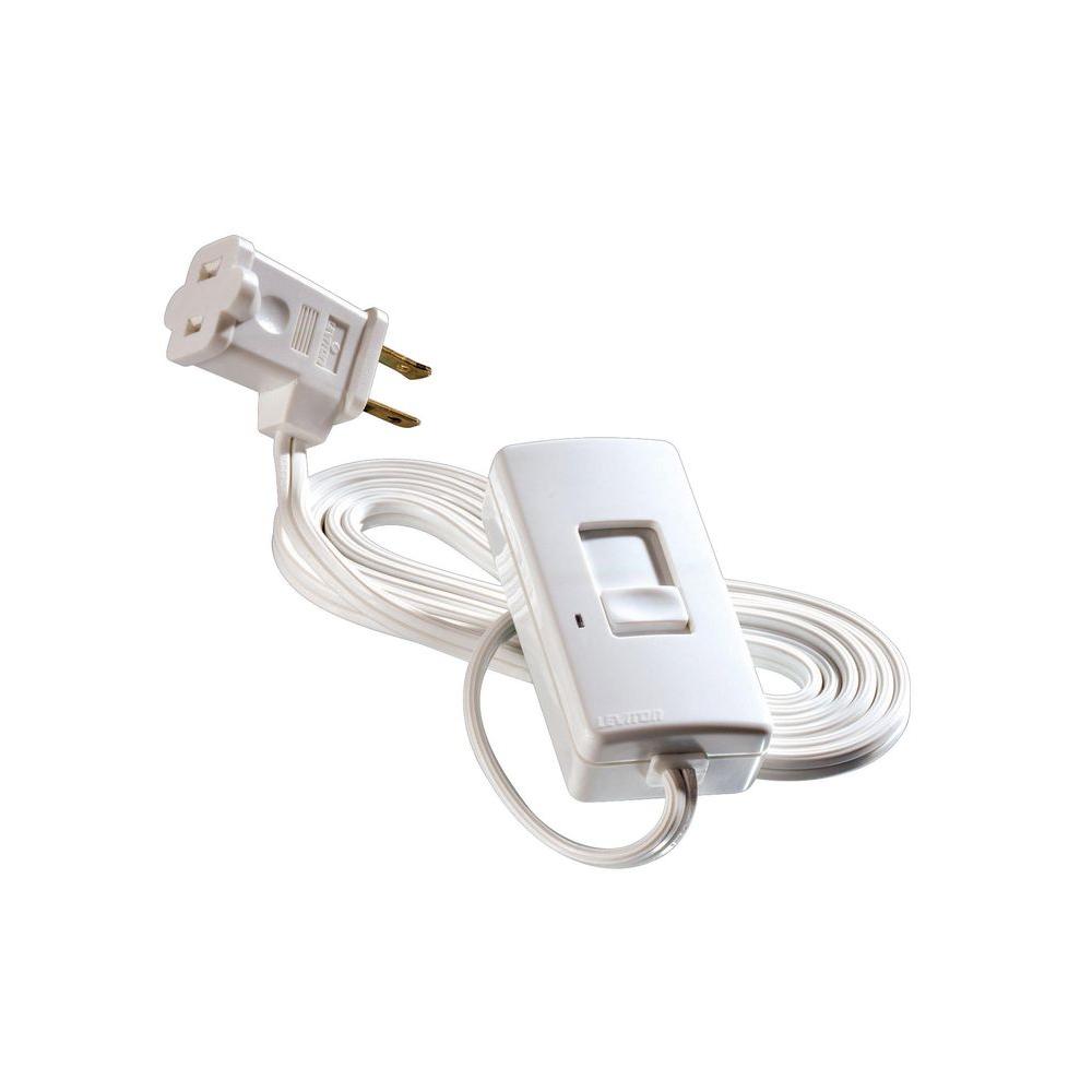 Leviton 300Watt IncandescentCFLLED Tabletop Dimmer, WhiteR12TBL03