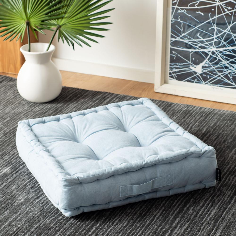 Safavieh Gardenia 18 In X 18 In Polyfill Light Blue Square Floor