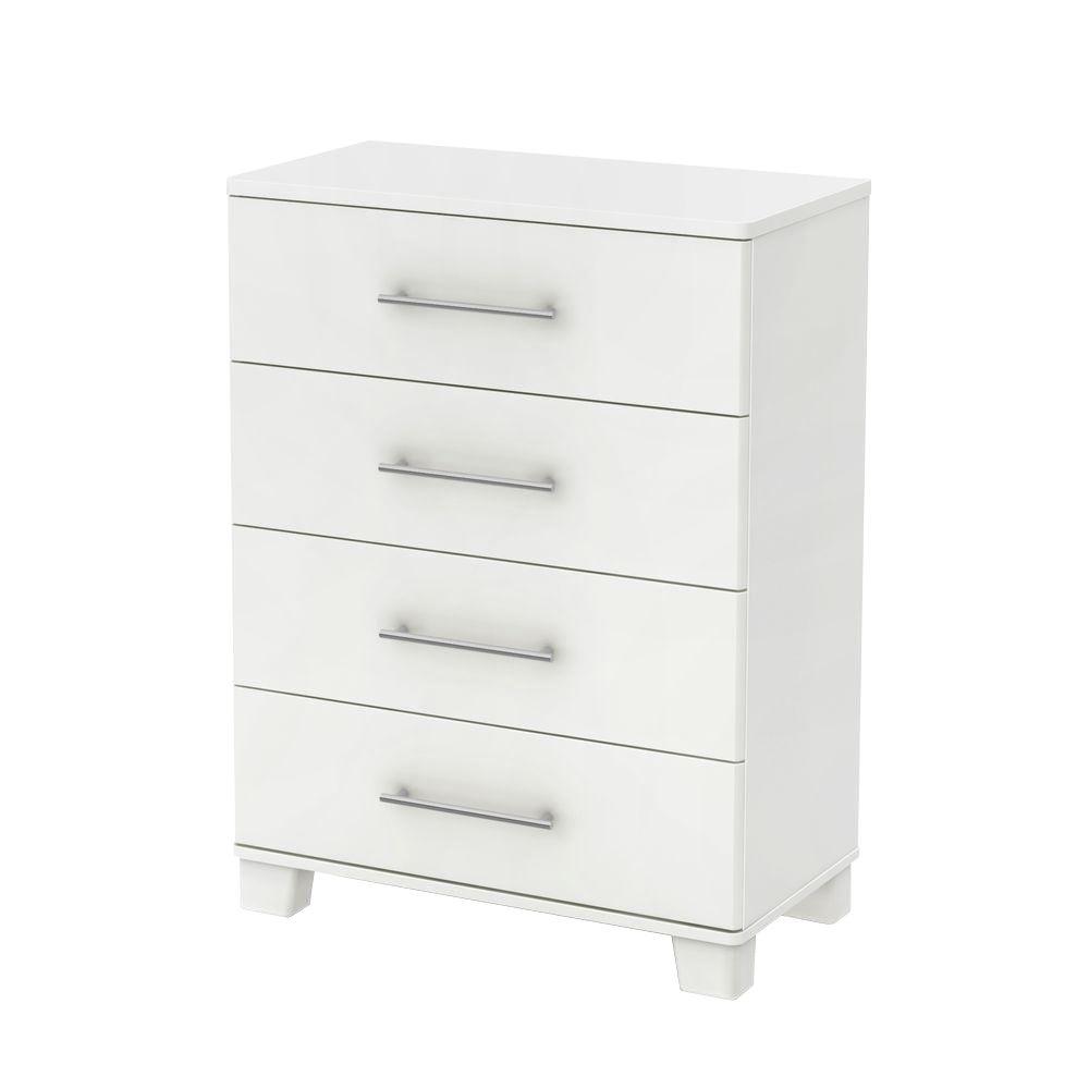 South Shore Cuddly 4 Drawer Pure White Chest 3480034 The Home Depot