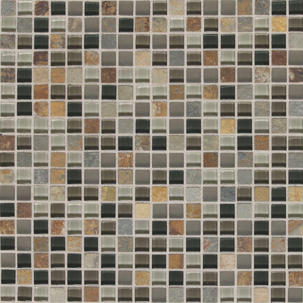 Daltile Stone Radiance Whisper Green 12 In X 12 In X 8 Mm Glass And