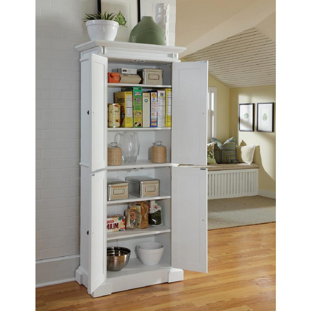 Homestyles Americana Pantry In White 5004 692 The Home Depot