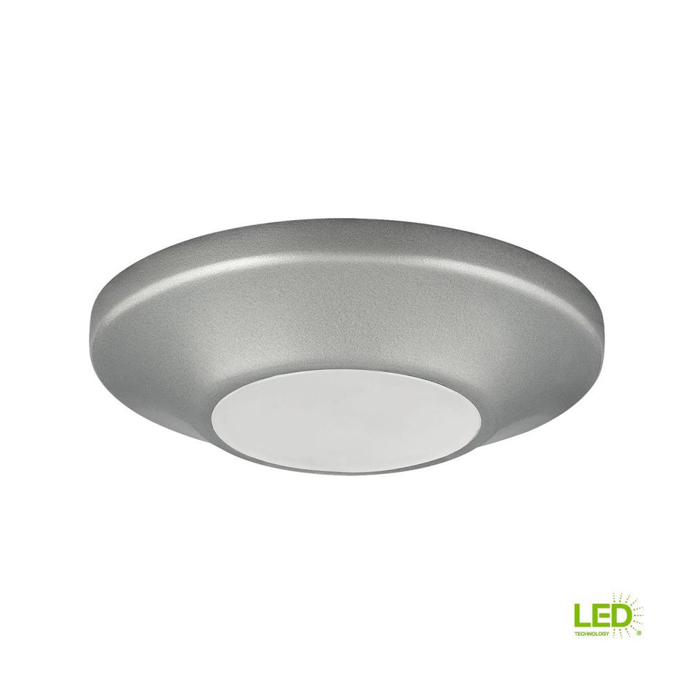 Gray Progress Lighting Flush Mount Lights The Home Round 1 Light Metallic Gray Led Surface Mount