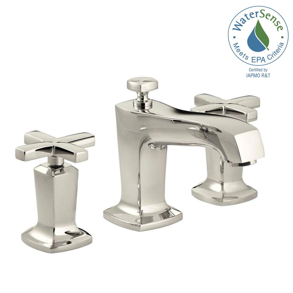 Kohler Bancroft 8 In Widespread 2 Handle Low Arc Bathroom Faucet In Vibrant Polished Nickel K 2006