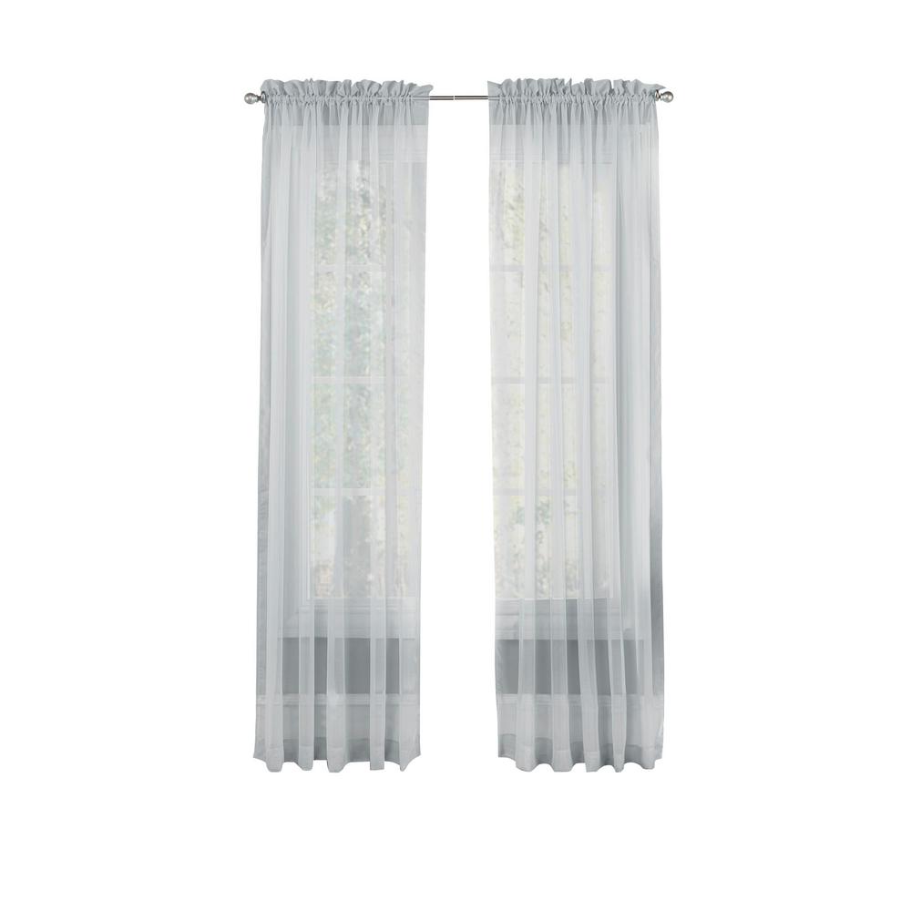Pairs To Go Victoria Voile Window Curtain Panel Pair In Grey 118