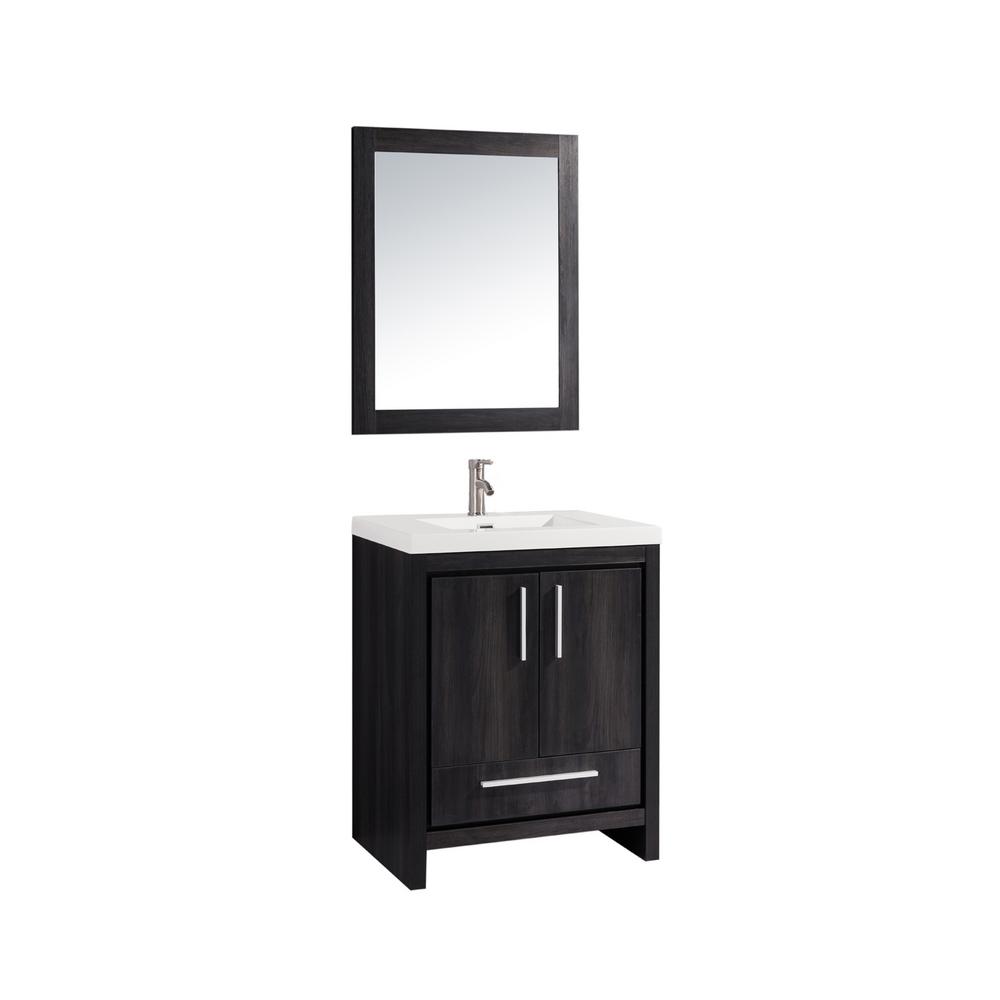 Miami 24 In W X 19 5 D 36 H Vanity Black Walnut With Miami 24 In W X 19 5 D 36 H Vanity