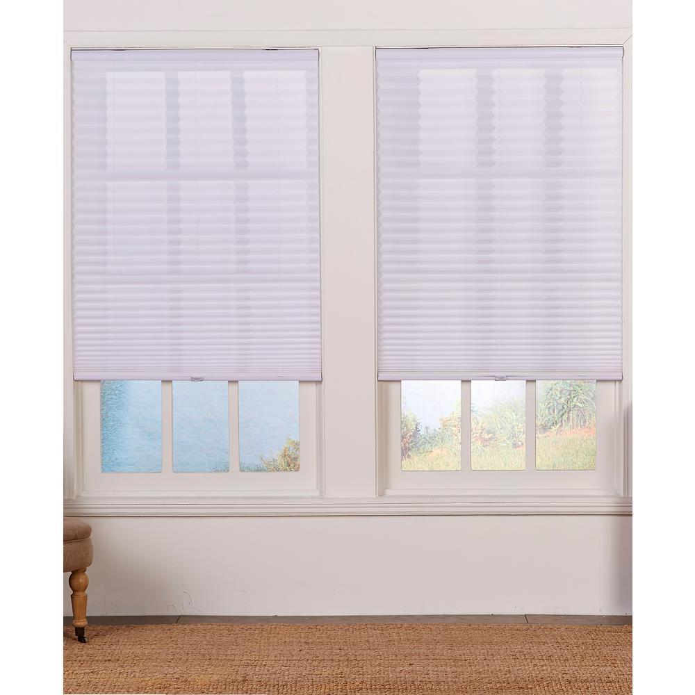 Perfect Lift Window Treatment White 1 In Light Filtering Cordless Pleated Shade 34 5 W X 72 L Perfect Lift Window Treatment White 1 In Light Filtering Cordless Pleated Shade 34 5 W X 72 L