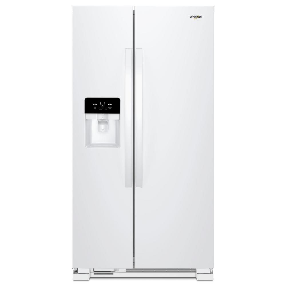 Whirlpool 21 cu. ft. Side by Side Refrigerator in White WRS321SDHW