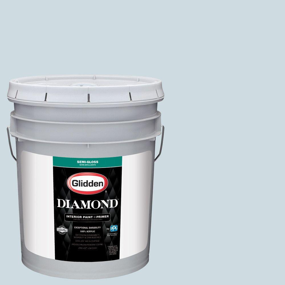 Glidden Diamond 5 gal. HDGCN31 Heavenly Blue SemiGloss Interior Paint