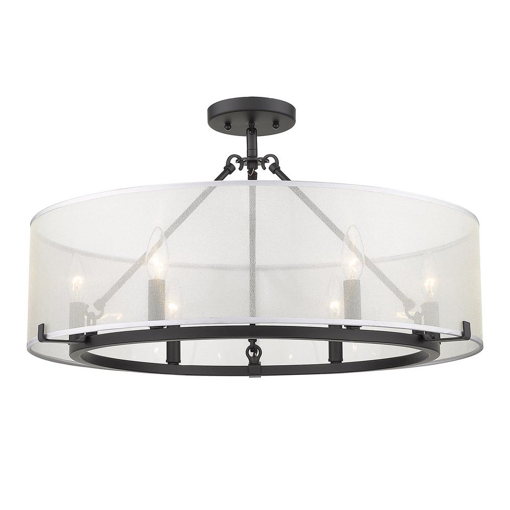 Golden Lighting Alyssa 14 375 In 6 Light Matte Black Semi Flush Mount 5019 6sf Blk The Home Depot - Semi Flush Chandelier Black Golden Lighting Alyssa 14 375 In 6 Light Matte Black Semi Flush Mount 5019 6sf Blk The Home Depot - Semi Flush Chandelier Black