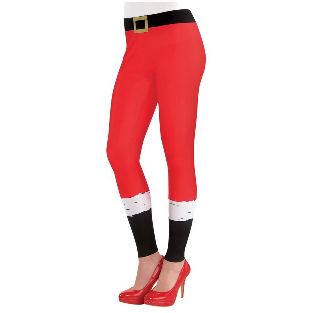 Amscan Adult Santa Christmas Leggings-398947 - The Home Depot