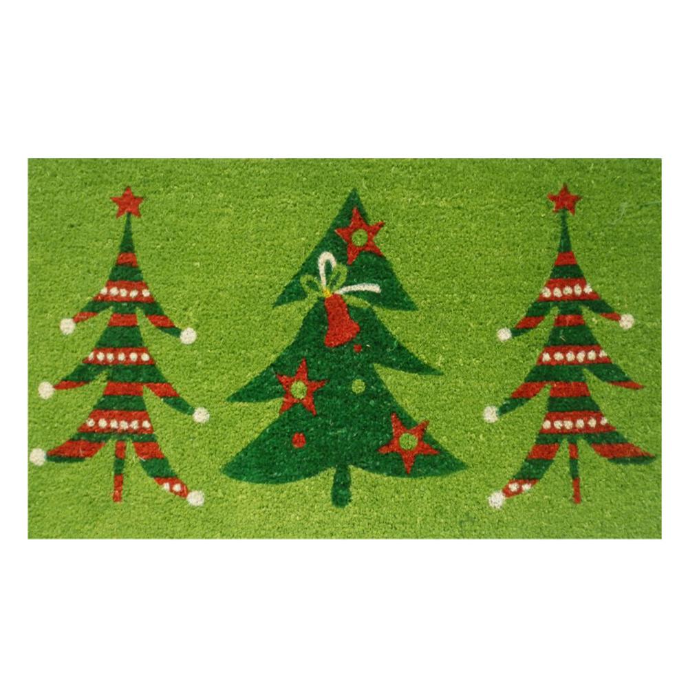 Home More Christmas Antlers 17 In X 29 In Coir Door Mat
