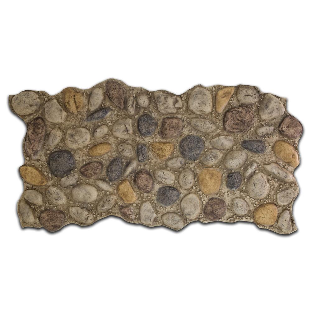 NextStone 51 in. x 27 in. Polyurethane River Rock Faux Stone Panel in ...