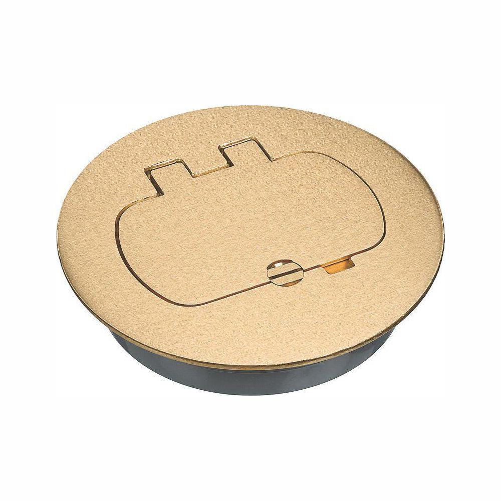 Carlon Round Brass Floor Box Cover Kit Duplex Gfci Case Of 3