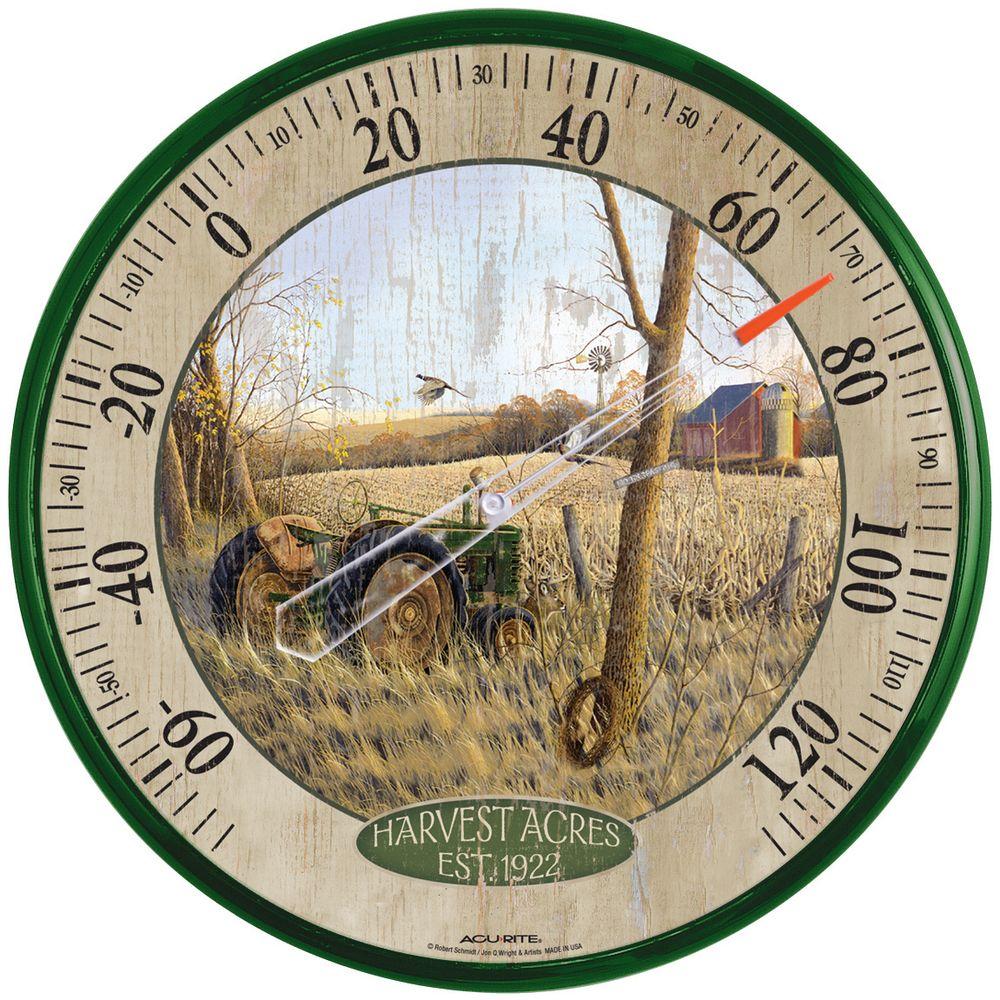 Outdoor Thermometers - Weather Stations - The Home Depot 12.5 in. Harvest Acres Analog Thermometer - Outdoor Thermometers - Weather Stations - The Home Depot
