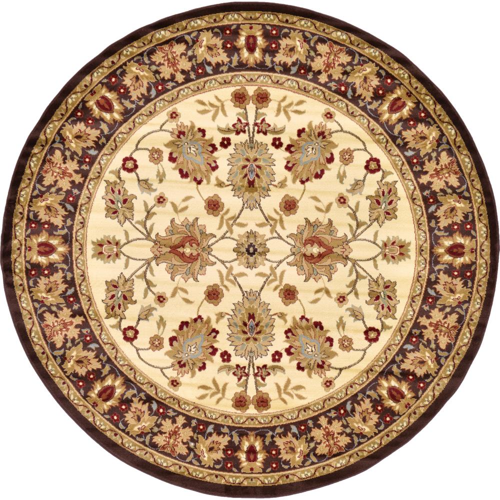 Unique Loom Agra Cream 8 ft. Round Area Rug3120264 The Home Depot