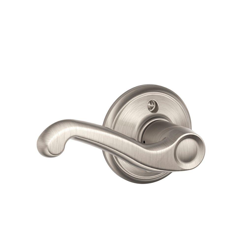 Schlage Flair Satin Nickel Left Handed Dummy Door Lever F170 Fla