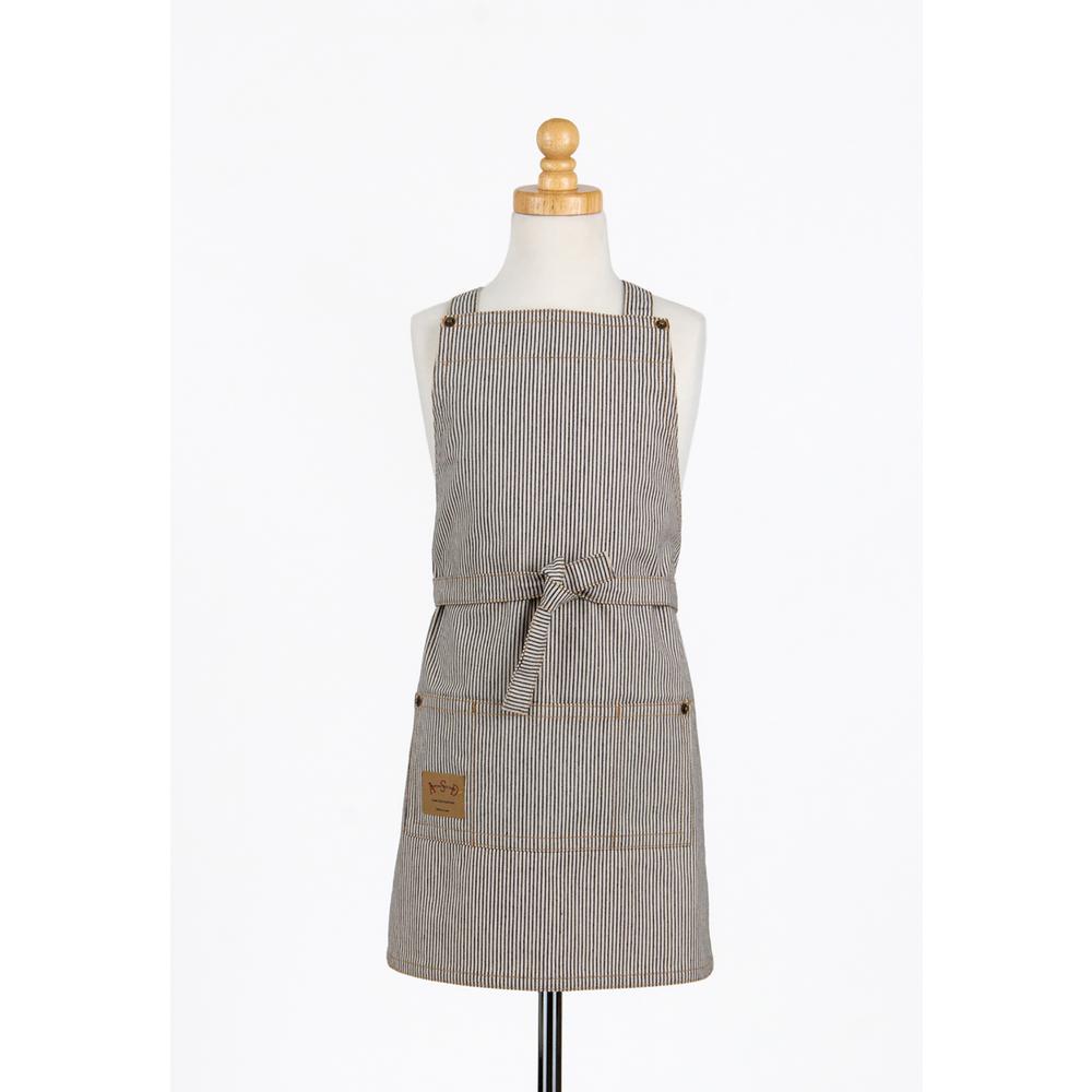 ASD Living Railroad Stripe Denim Kids Butcher Apron04275 The Home Depot