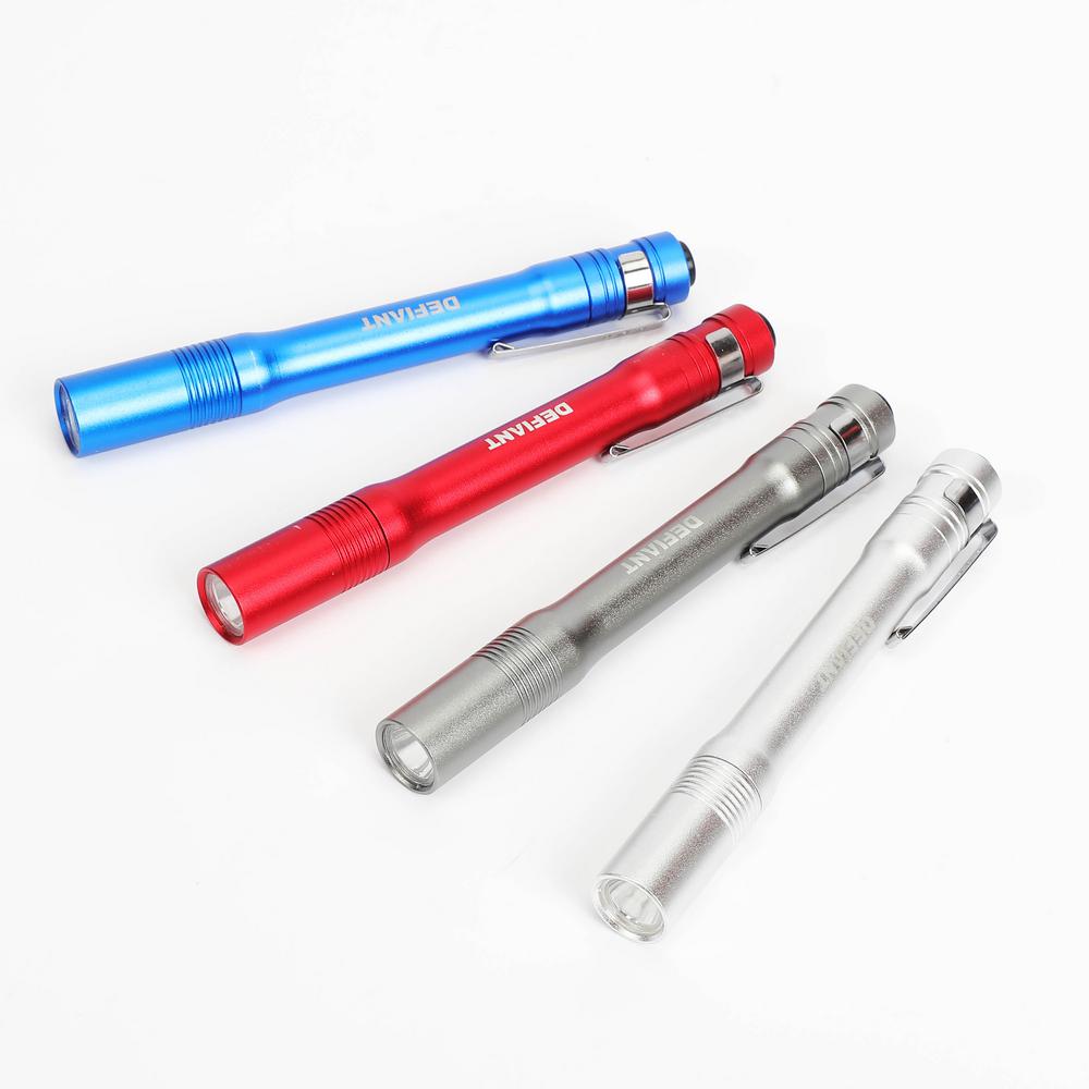 Led Defiant Flashlights Accessories The Home Depot 50 Lumens Led Pen Light Combo 4 Pack