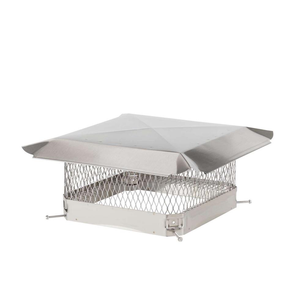 HYC 13 in. x 13 in. California Oregon BoltOn Single Flue Chimney Cap in Stainless Steel