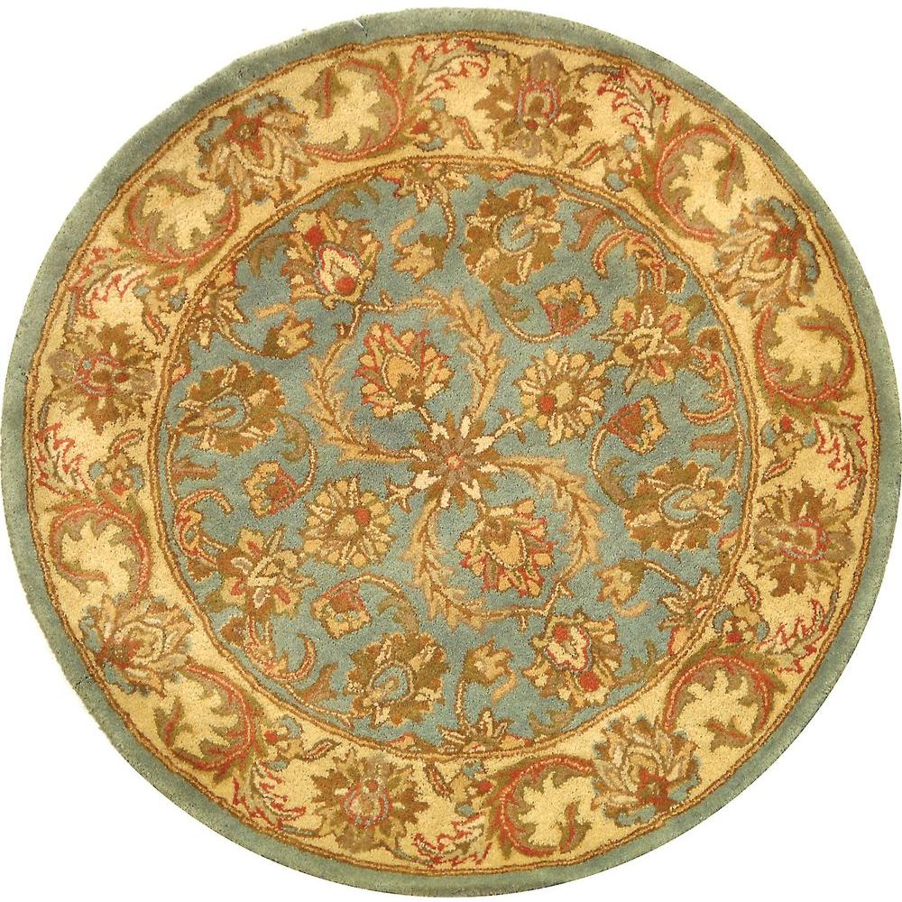 Safavieh Heritage Blue/Beige 8 ft. x 8 ft. Round Area RugHG811B8R