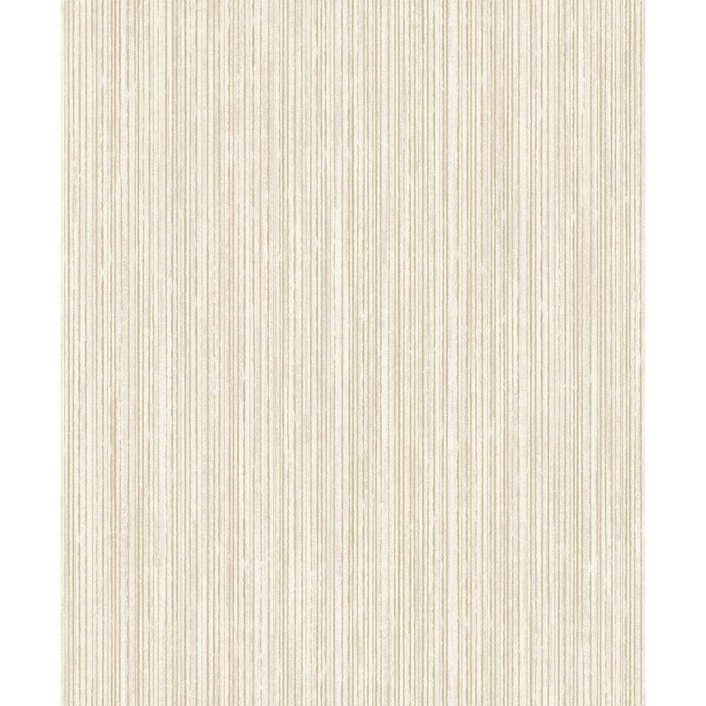 Walls Republic Metallic TextuRed Pinstripe Wallpaper Cream Paper ...