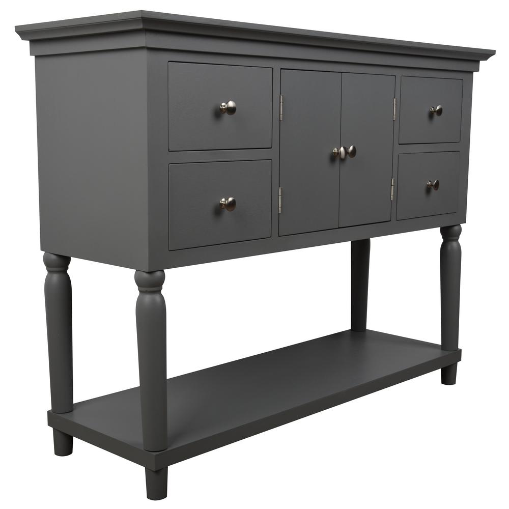 Decor Therapy Taylor Gray 4 Drawer Console Table Fr8453 The Home