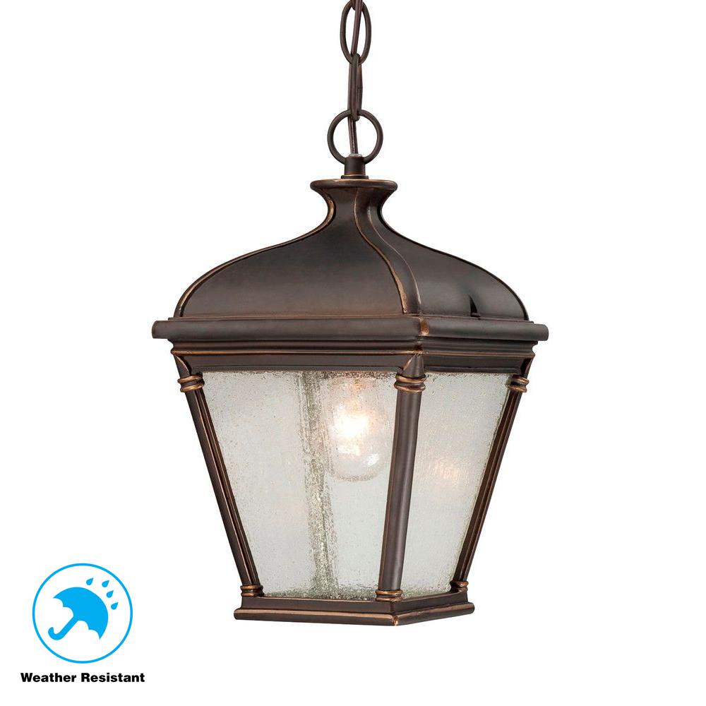 Progress Lighting Arts And Crafts Collection Weathered Bronze Malford Dark Rubbed Bronze Outdoor Hanging Lantern
