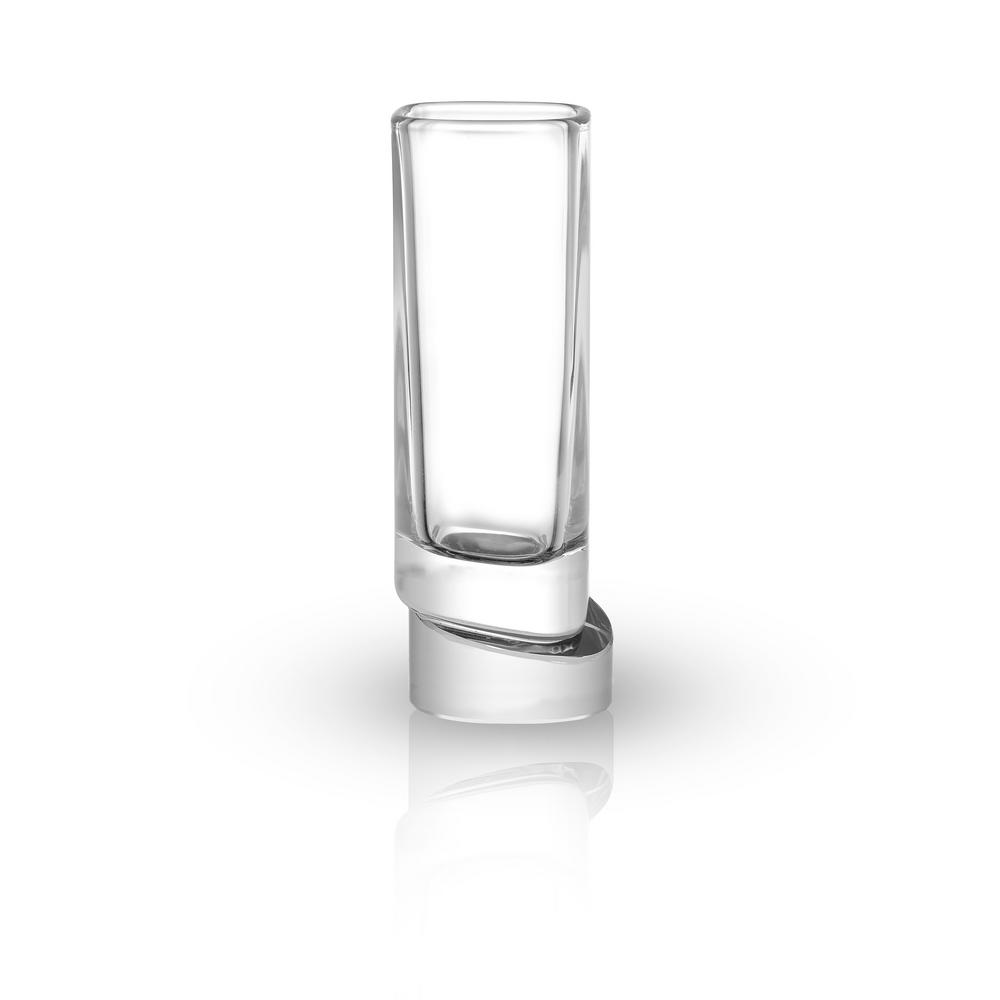 JoyJolt Aqua Vitae 1.5 oz. Off Base Square Shot Glasses (Set of 4