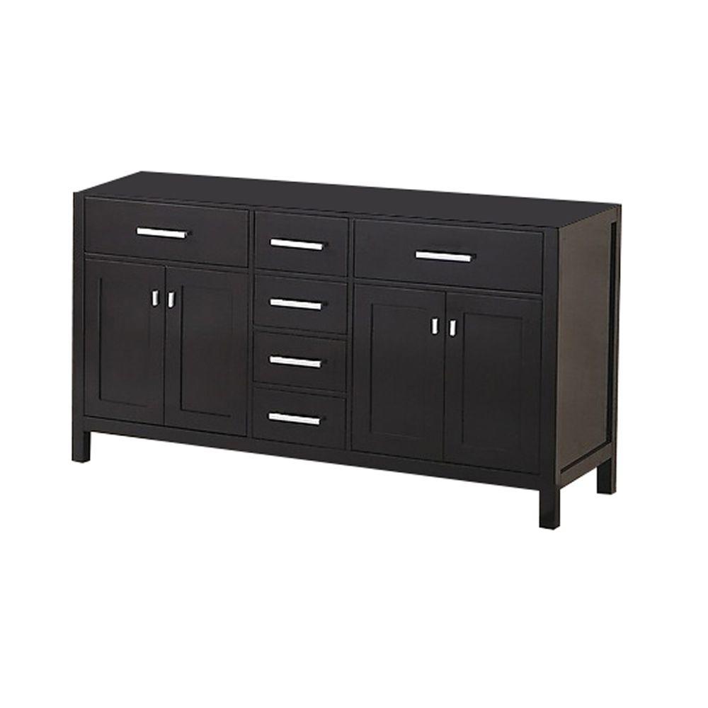 Design Element London 60.5 in. W x 21.5 in. D Vanity Cabinet Only in EspressoDEC076ACB  The 