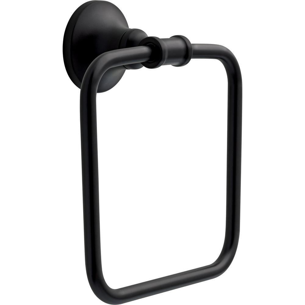 Delta Chamberlain Towel Ring In Matte Black-cml46-mb