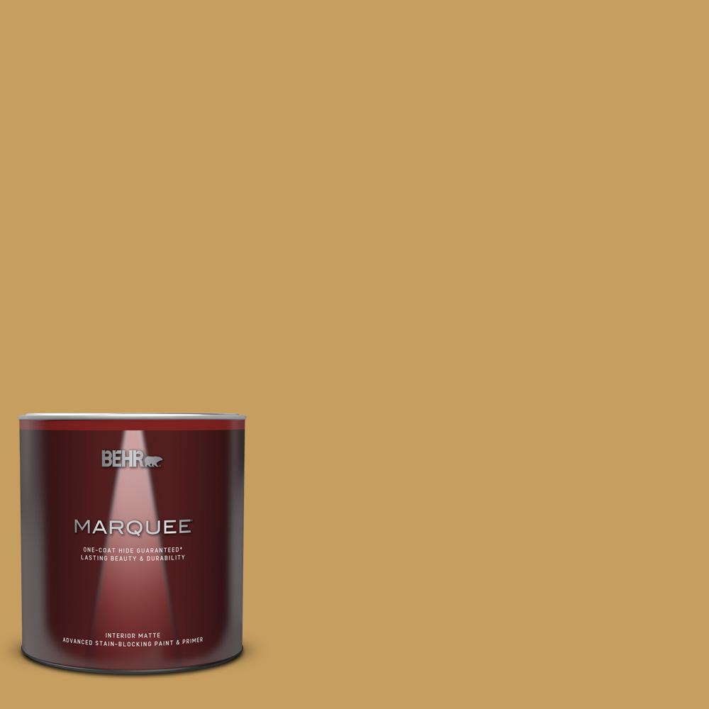 BEHR MARQUEE 1 qt. M3005 Ginger Jar Matte Interior Paint and Primer