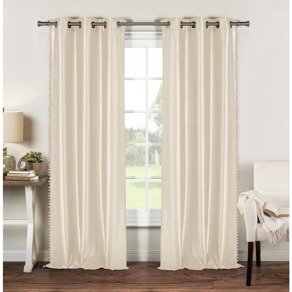 Duck River Balifull Mocha Faux Silk Room Darkening Grommet Panel
