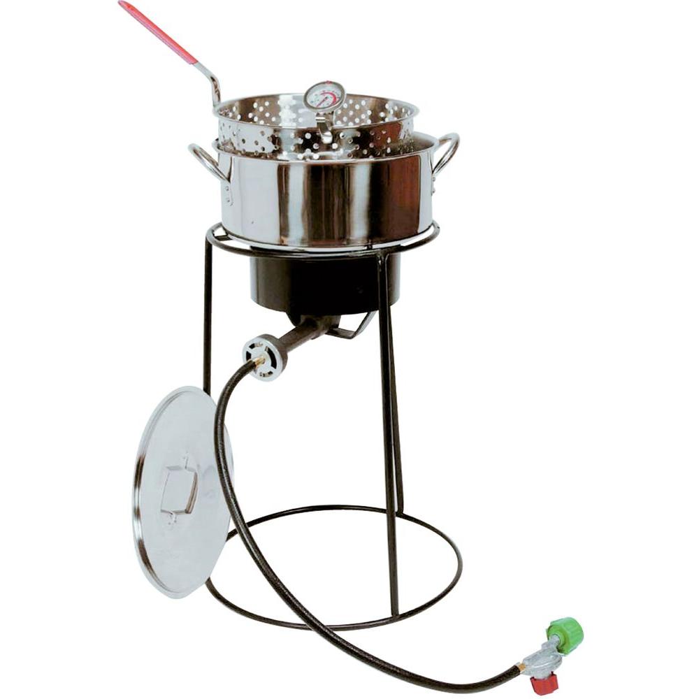 King Kooker 54 000 Btu Portable Propane Gas Outdoor Cooker With King Kooker 54 000 Btu Portable Propane Gas Outdoor Cooker With Stainless Steel Fry Pan