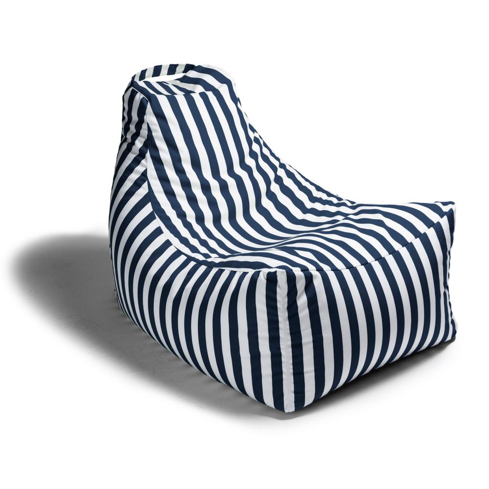 Ja Juniper Navy Stripes Outdoor Bean Bag Patio Lawn Chair Ja Juniper Navy Stripes Outdoor Bean Bag Patio Lawn Chair